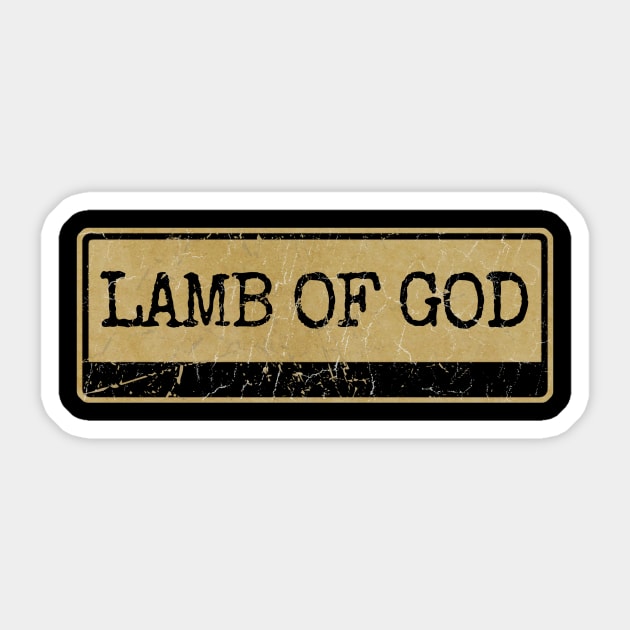 Aliska text black retro - LAMB OF GOD Sticker by Aliska